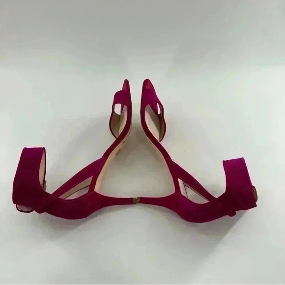 Alfani womens Cassidy heels size 10 fuchsia suede open toe stilettos - Picture 6 of 14